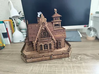 Maqueta Casa Madera Cottage con Luces integradad