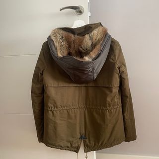 Abrigo Zara Trafaluc Verde Talla S
