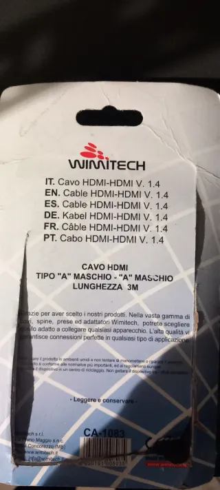 Cavo HDMI Wimitech CA-1083 3 metri