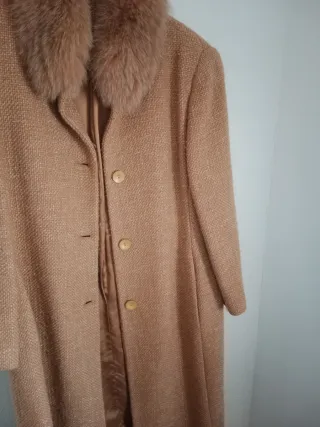 Abrigo mujer talla 46 beige