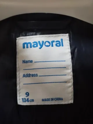 Chamarra Mayoral Niño Talla 9 Azul