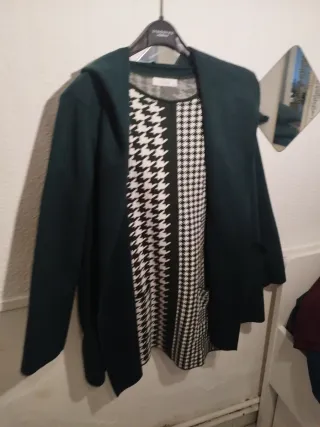 Vestido verde con estampado