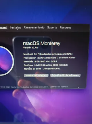 MacBook Air i7 8Gb 2015