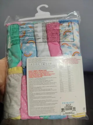 Lote 10 Bragas Primark 7-8 años Nuevas