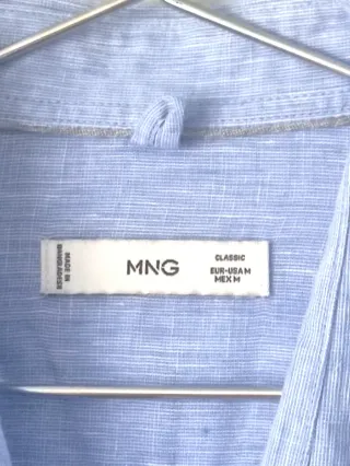 Camisa de lino azul nueva sin etiquetas - Mango