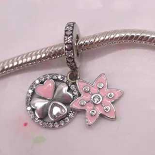 Colgante Flor y Trébol