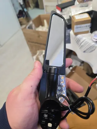 Par Espejos Moto con Intermitente LED