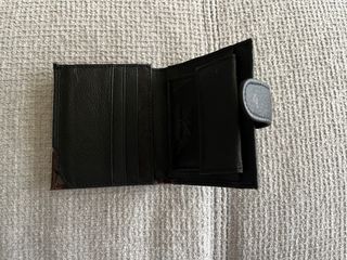 Cartera Billetera Hombre Negra y Marrón