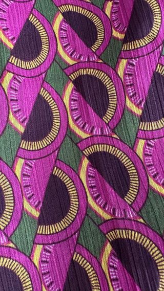 Falda larga estampada verde y rosa