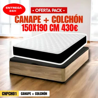 Pack Canapé + Colchón 150x190 cm
