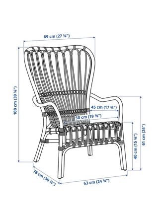 Poltrona/poltroncina nera IKEA