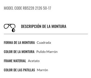 Gafas de vista Ray-Ban mujer