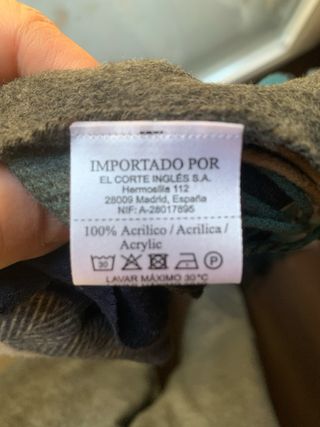 Bufanda hombre cuadros gales hombre