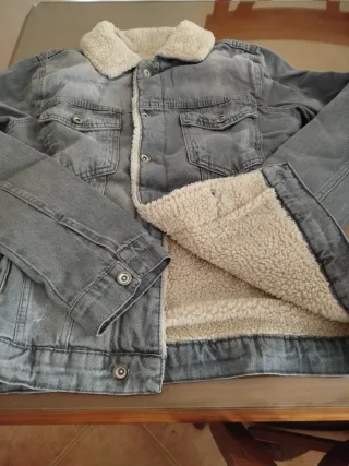 Cazadora vaquera borreguito gris sin estrenar