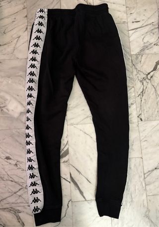 Pantaloni Kappa neri con banda laterale