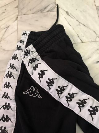 Pantaloni Kappa neri con banda laterale