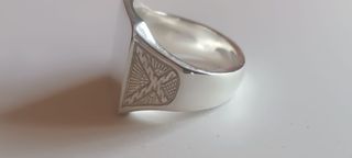 Anillo Sello Plata Grabado