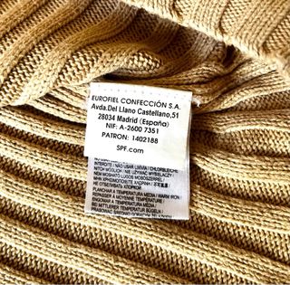 Jersey Springfield XXL 100% Algodón Canalé Camel