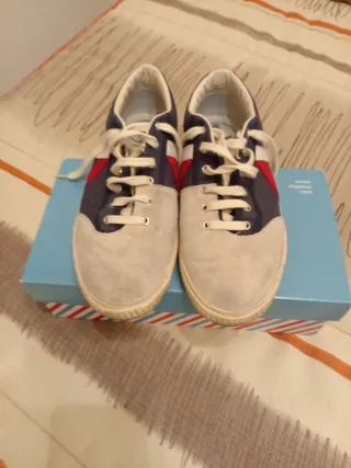 Zapatillas El Ganso Beige y Azul