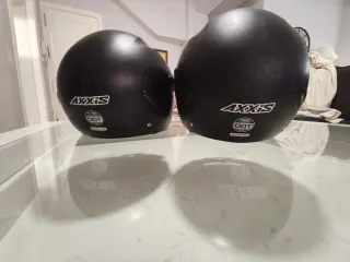 2 Cascos Moto AXXIS Negro Visera Transparente