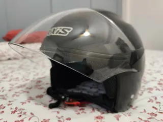 2 Cascos Moto AXXIS Negro Visera Transparente