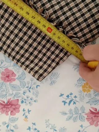 Falda Bershka cuadros marrón y negro