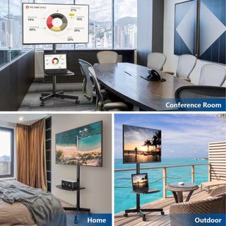 Soporte TV con ruedas y bandeja