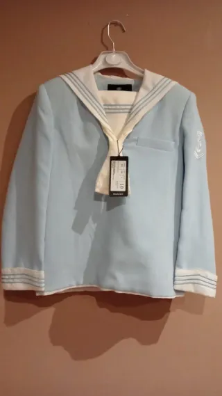 Traje Comunión Niño Blanco y Azul