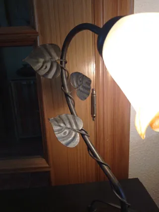 Lámpara vintage cristal y metal