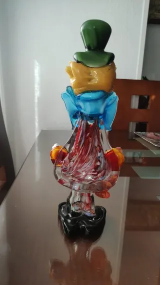 Figura payaso cristal Murano vintage 60-70