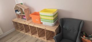 Sillón infantil IKEA Strandmon gris