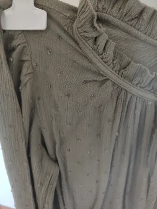 Vestido niña Mango verde militar