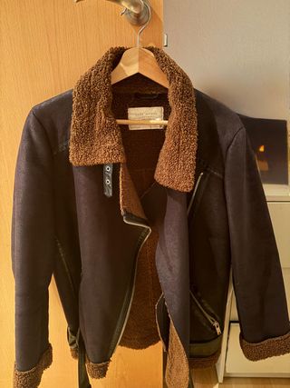 Chaqueta Zara Invierno Talla M Marrón