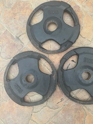 3 Discos de pesa 10 kg
