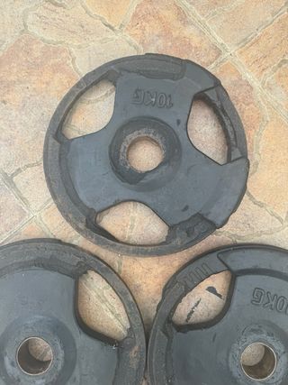3 Discos de pesa 10 kg