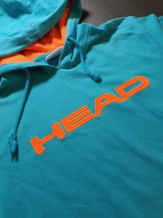 Felpa con cappuccio Head blu e arancione