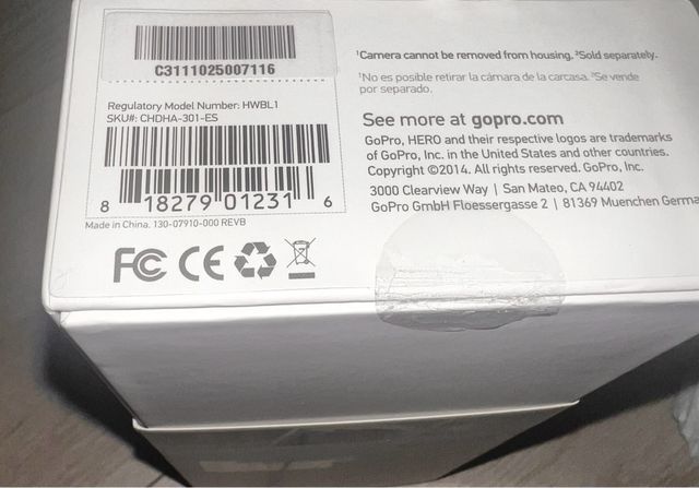 Cámara GoPro HERO gris SIN ESTRENAR