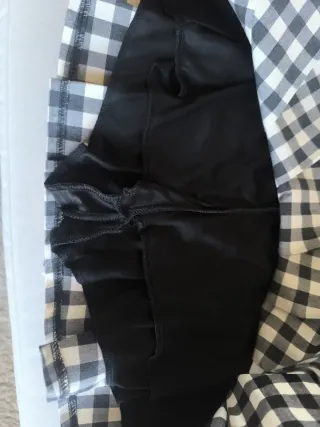 Falda cuadros blanco y negro