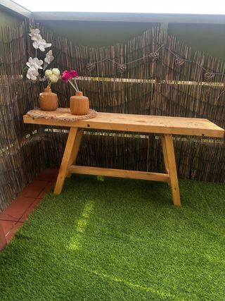 Banco de madera maciza rústico
