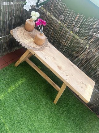 Banco de madera maciza rústico