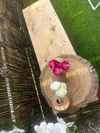 Banco de madera maciza rústico