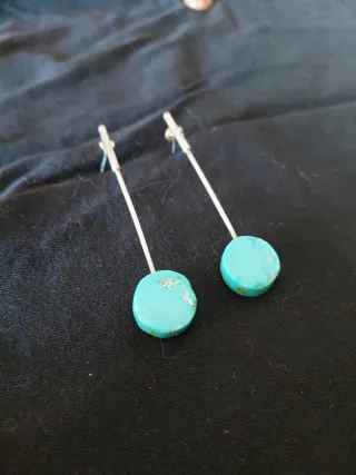 Pendientes plata y turquesa