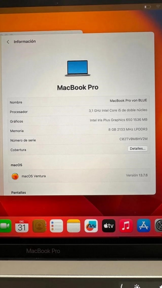 MacBook Pro 2020 Gris Espacial 512GB