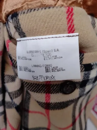 Abrigo Burberry Lana Camel Hombre