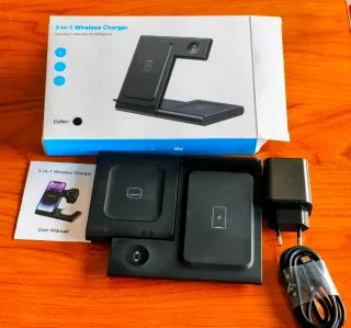 Cargador 3 en 1 Inalámbrico Rápido