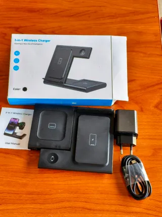 Cargador 3 en 1 Inalámbrico Rápido