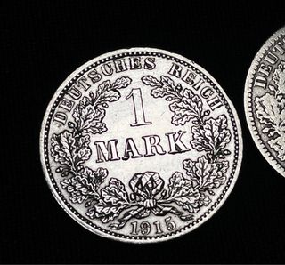 Lote 2 monedas plata Imperio Alemania 2 modelos