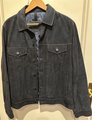 Chaqueta Ante Massimo Dutti Negra XL