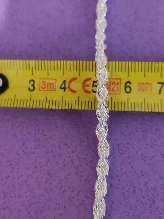 Collar 50 cm y pulsera de plata trenzada. Nuevas