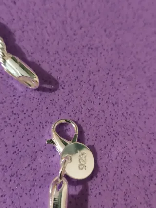 Collar 50 cm y pulsera de plata trenzada. Nuevas